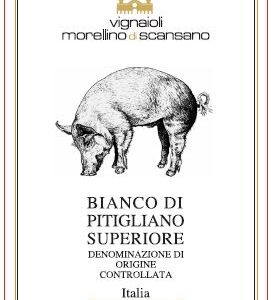 A Bianco di Pitigliano 2019 or Piggy White bottle