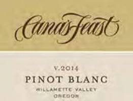 A Cana’s Feast Pinot Blanc label